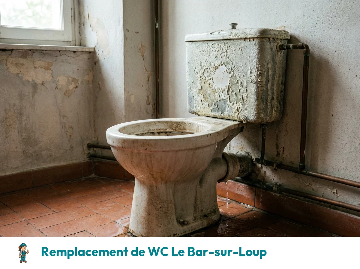 Remplacement de WC à Le Bar-sur-Loup