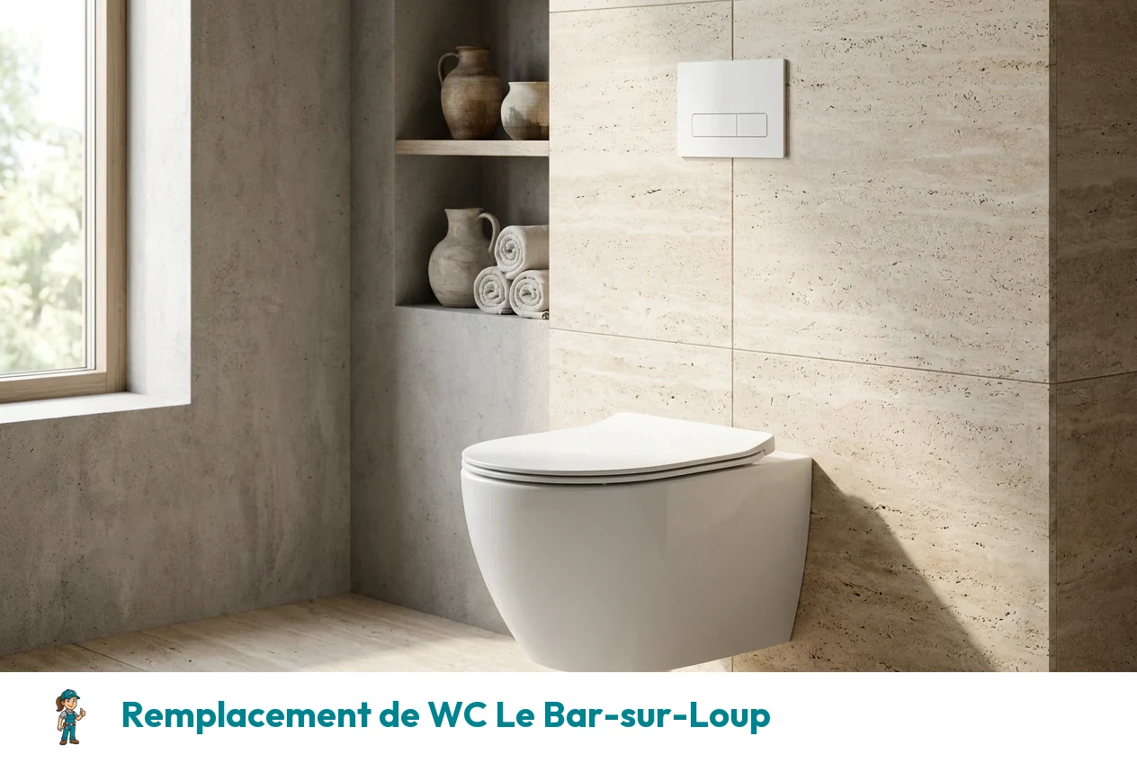 Remplacement de WC à Le Bar-sur-Loup